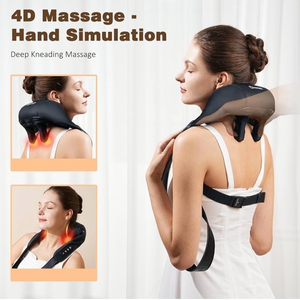 NEW Heated Neck Shoulder Massager Rechargeable